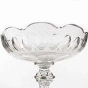 Biedermeier compote, transparent crystal, Czechia, 19th century
