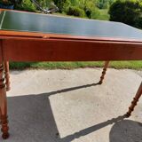 Desk green leather top