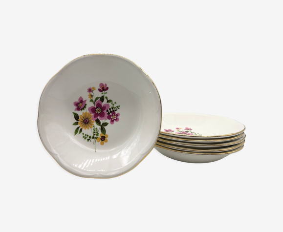 Lot de 6 assiettes creuses style écuelle « Gien »