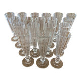 16 crystal champagne flutes