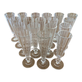 16 crystal champagne flutes