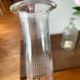Vintage 60s chiseled glass decanter