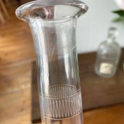 Vintage 60s chiseled glass decanter