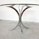 Table vintage verre et chrome 1970