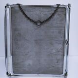 Chrome patina triptych mirror, early 20th century