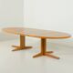 Danish extra large oak extension oval table attributed to Skovby, 1970s