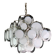Large 36 Murano Glass White Disc Chandelier by Vistosi, 1970s