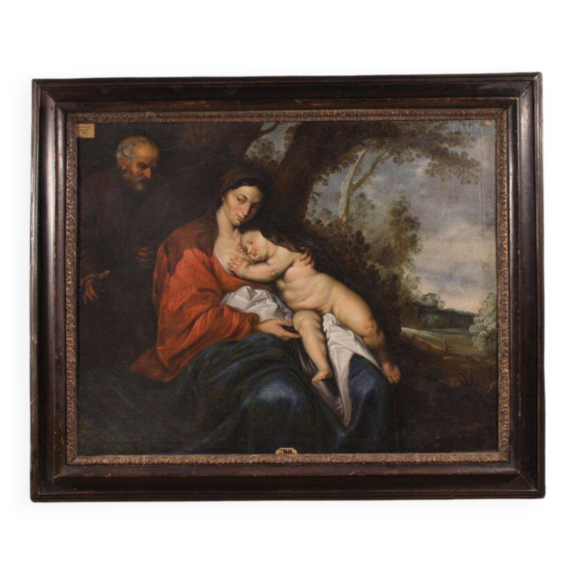 Grande peinture flamande du XVIIe siècle, Repos pendant la fuite en Égypte.