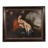 Grande peinture flamande du XVIIe siècle, Repos pendant la fuite en Égypte.