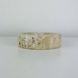 Round travertine ashtray, vintage