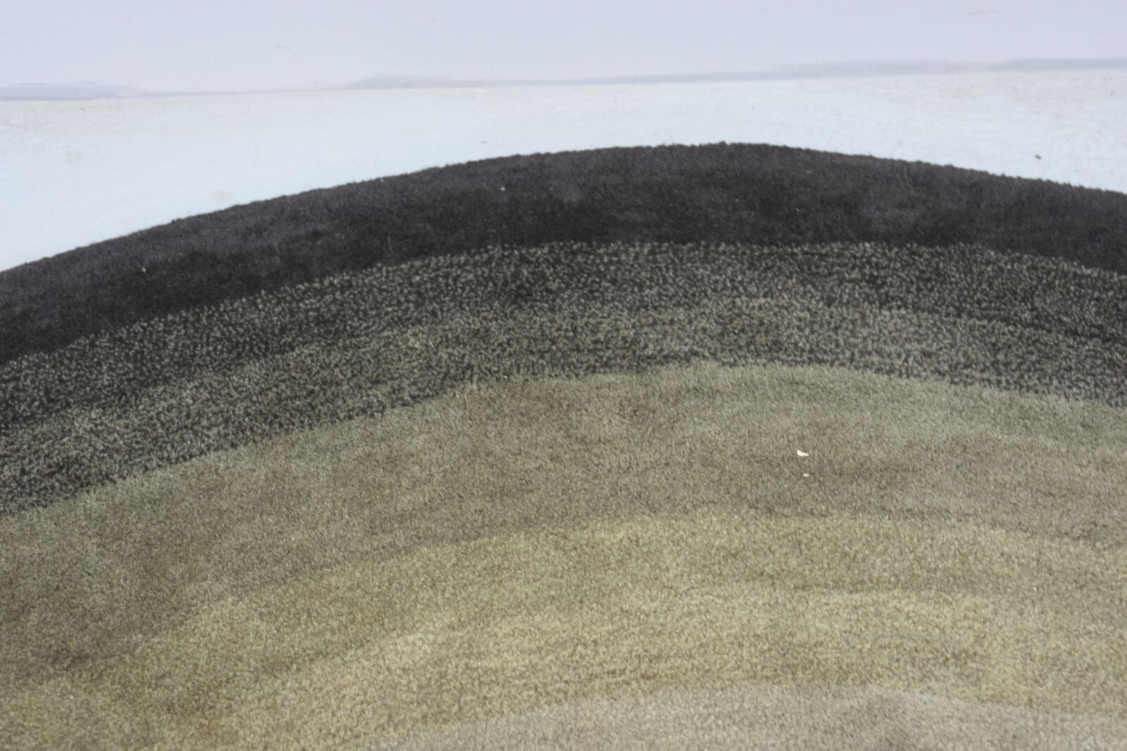 Serge Lesage blue grey vintage round carpet 70s