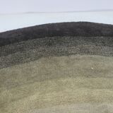 Serge Lesage blue grey vintage round carpet 70s