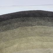 Serge Lesage blue grey vintage round carpet 70s