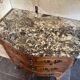 Small Louis XV Transition jump commode, Breccia marble, 79 cm