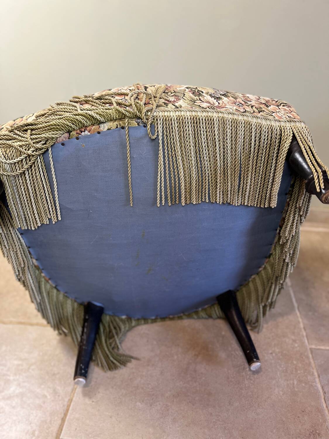 Fauteuil crapaud fleuri