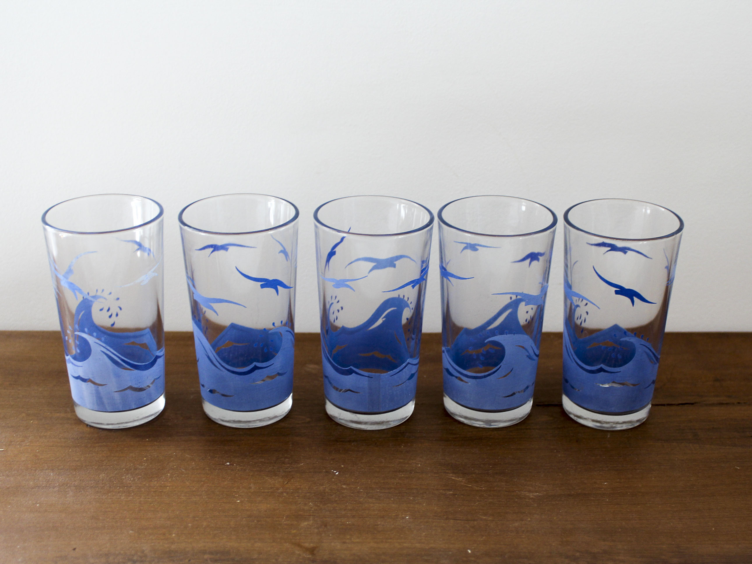 Vintage orangeade lemonade glass service