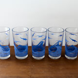 Vintage orangeade lemonade glass service