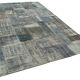 Handwoven Oriental Overdyed 201 cm x 300 cm Grey Patchwork Carpet