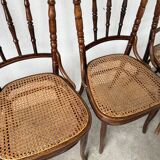 Set of 4 Fischel cane bistro chairs