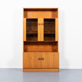 Two-piece wardrobe made of Danish teak veneer from the 1970s
