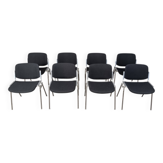 Chaises d'appoint vintage Dsc 106 par Giancarlo Piretti pour Castelli, lot de 8