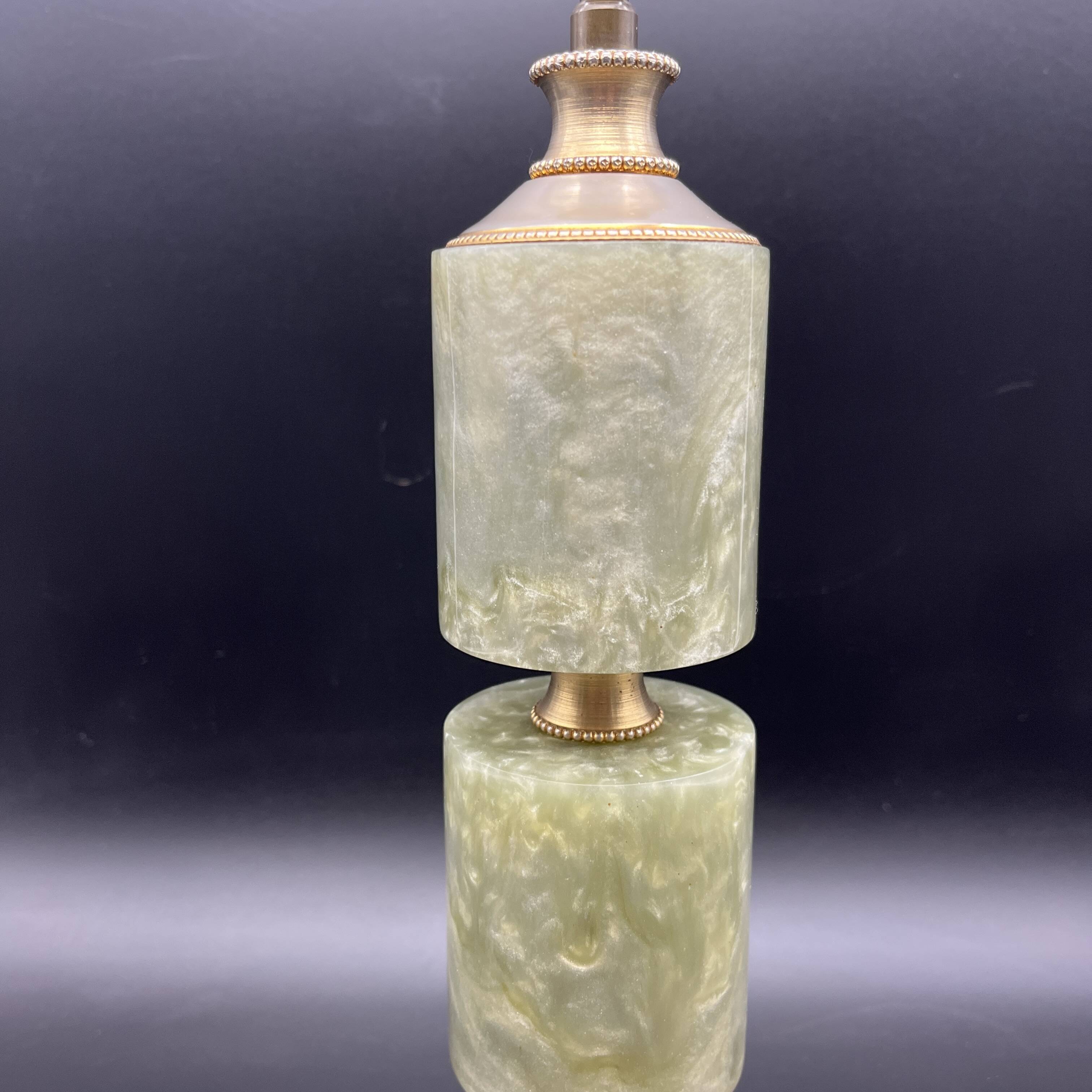 Old vintage pearly plastic lamp base