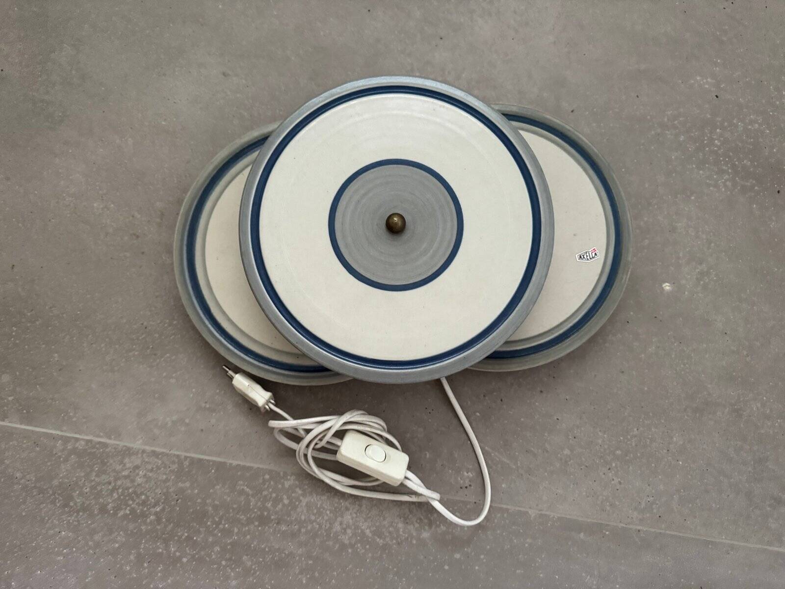 Large triple stoneware wall sconce from Axella, Denmark, 1980s