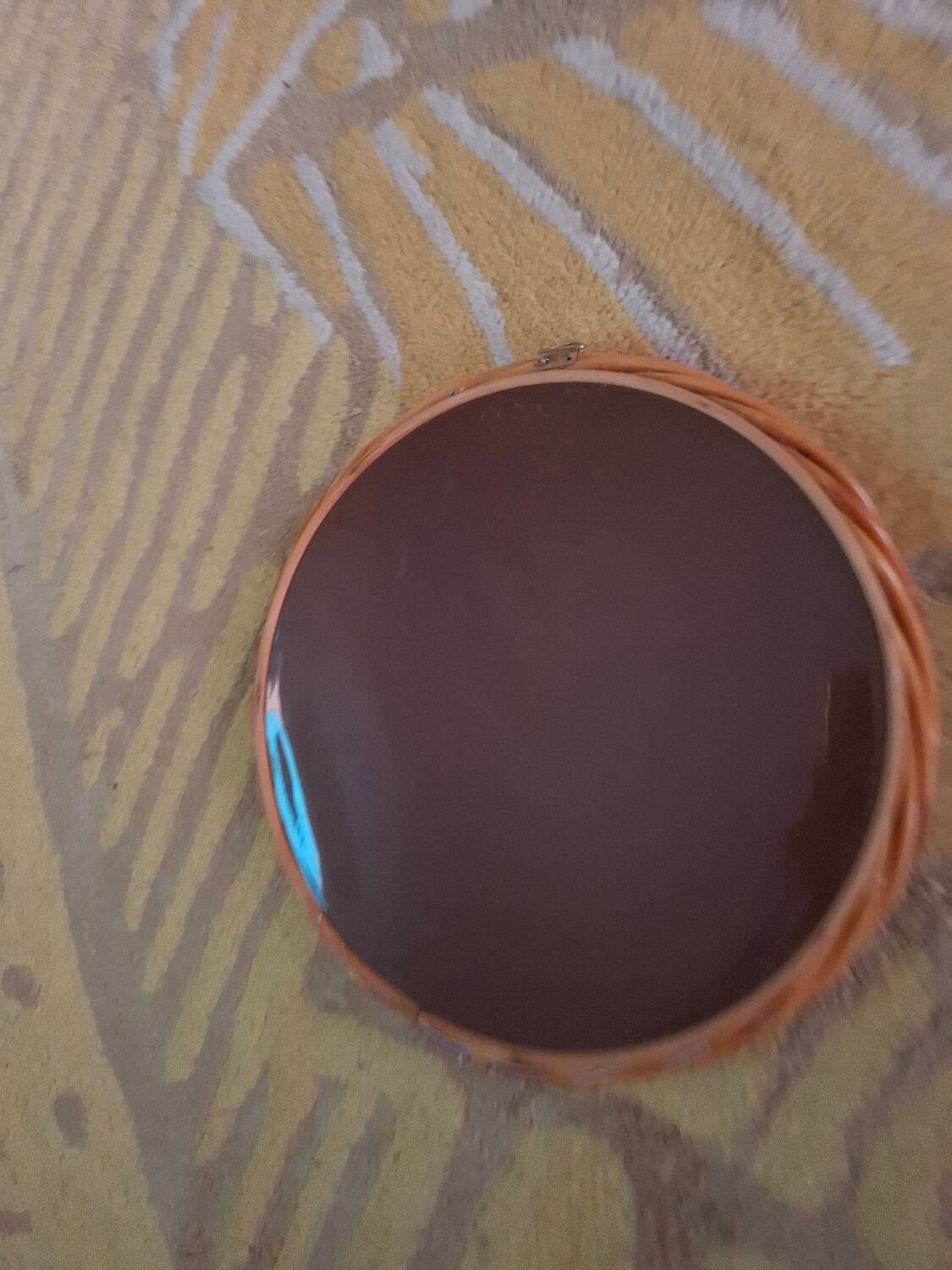 Vintage rattan mirror