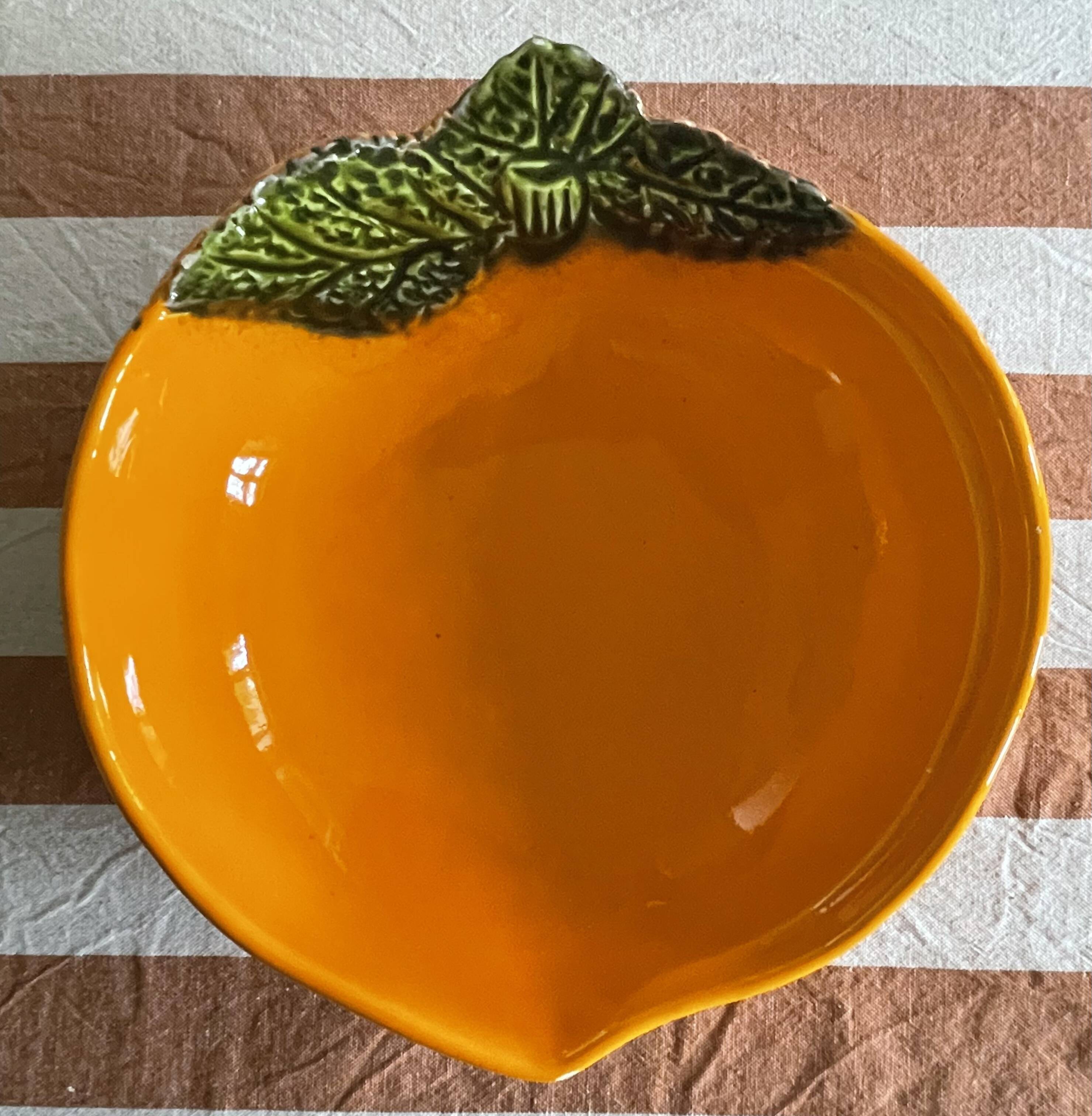 Orange slip salad bowl