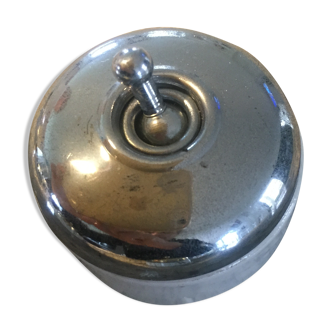 Interrupeurs year 1950/1960 porcelain, stainless steel, laiton