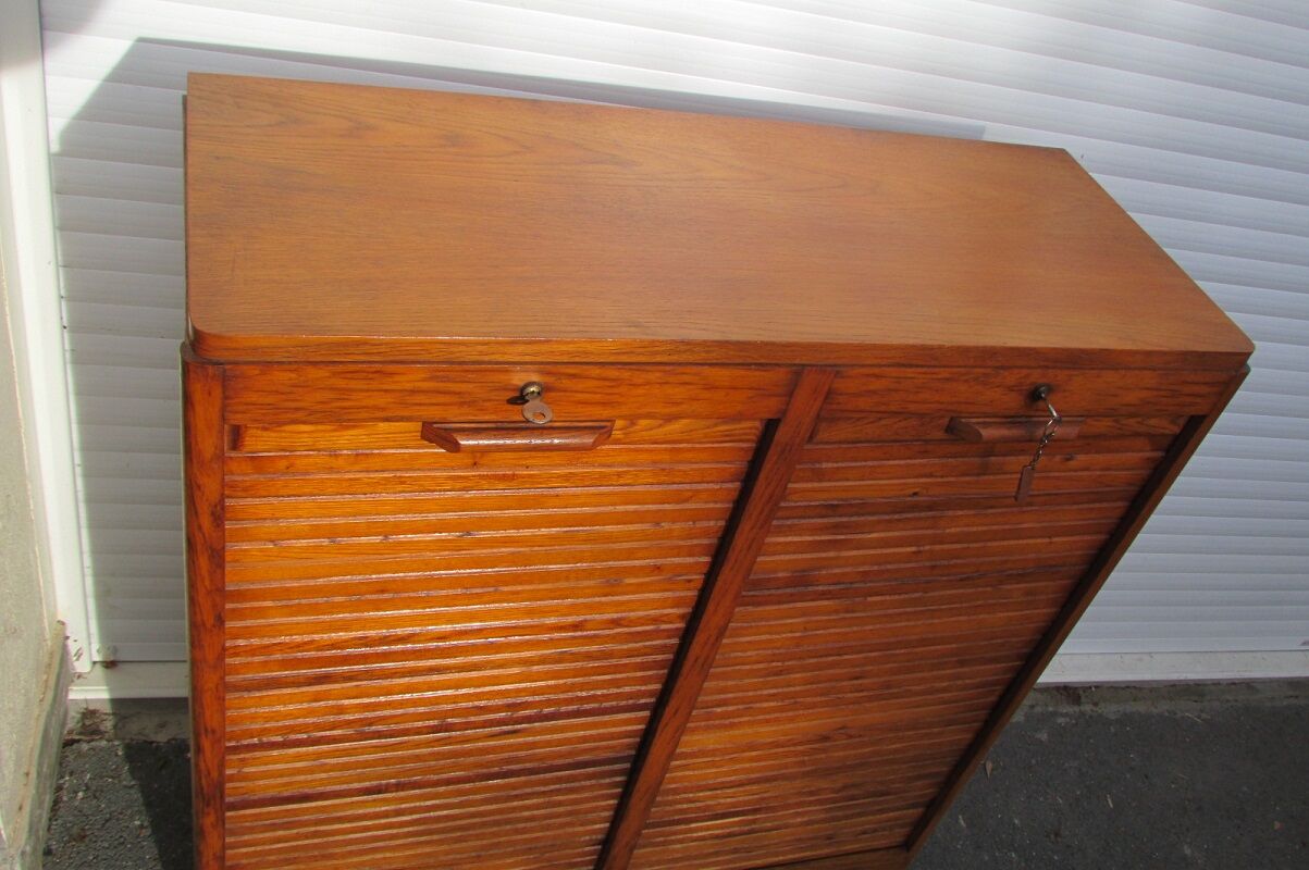 Double curtain binder, 1950-1960 in oak