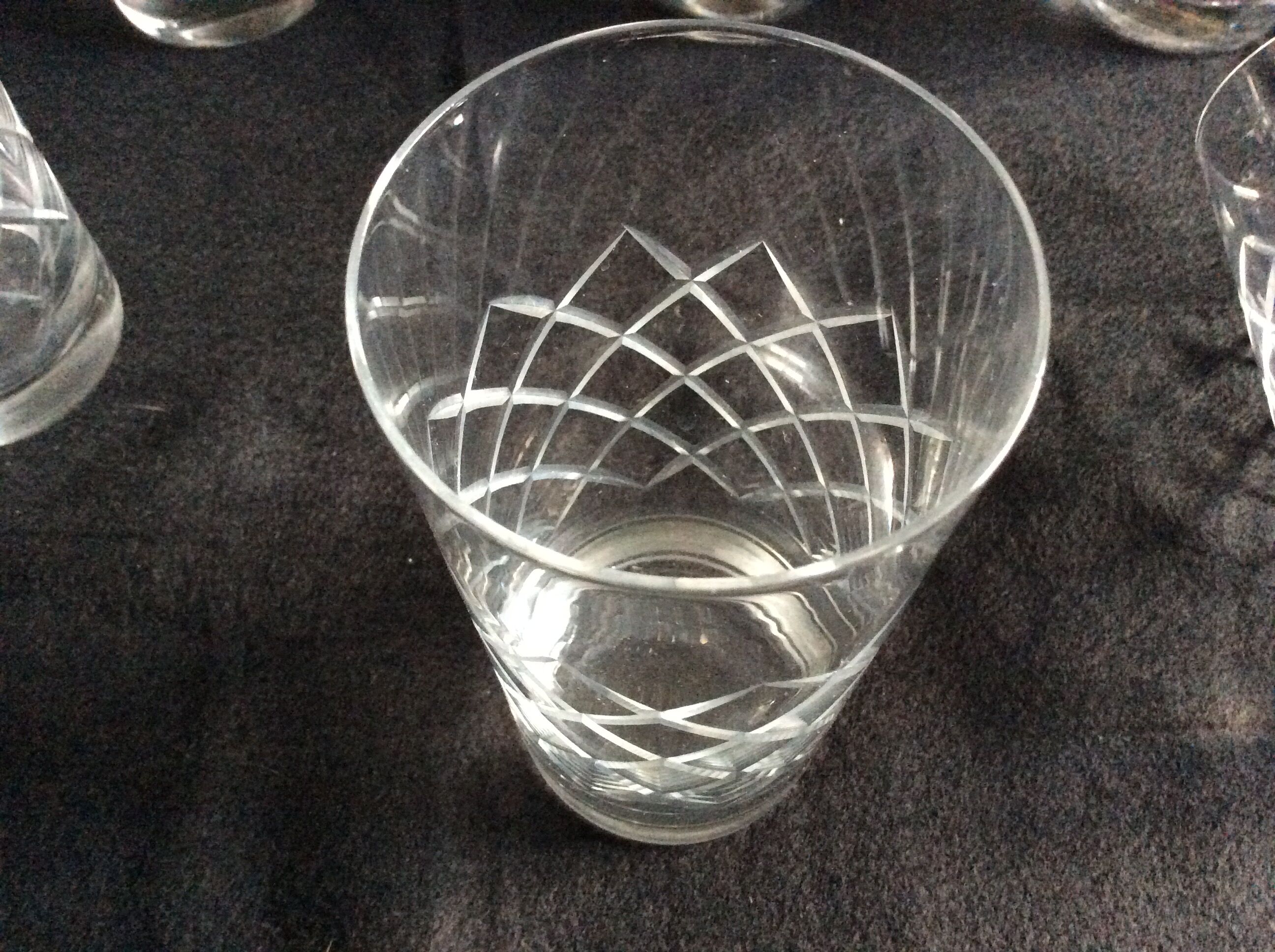 6 cut crystal glasses