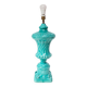 Large turquoise blue table lamp Manises from the 1960s (61 cm)