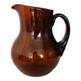 carafe en verre bullé signé biot / pichet artiste verrerie biot / carafe verre bullé soufflé bouche vintage