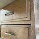 Oak and veneer counter or desk