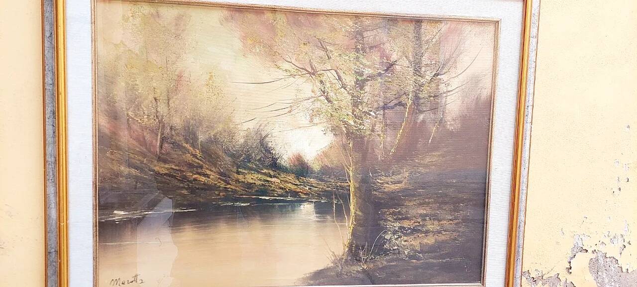 Paysage de Marotta, huile sur toile, fin du XXe siècle