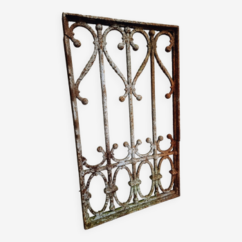 Antique window grille door grille wrought iron 19th century