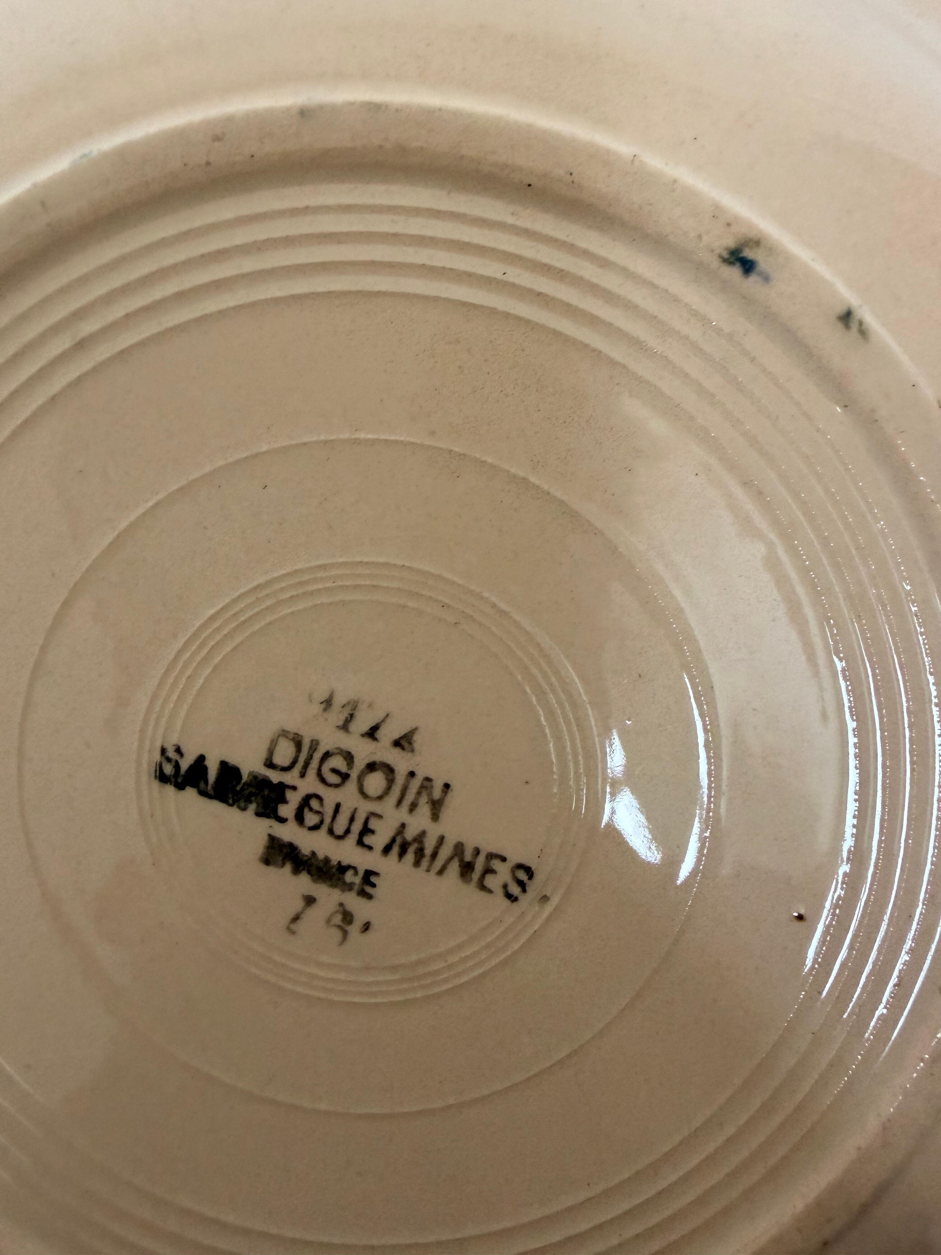 1 deep plate Digoin Sarreguemines 221288