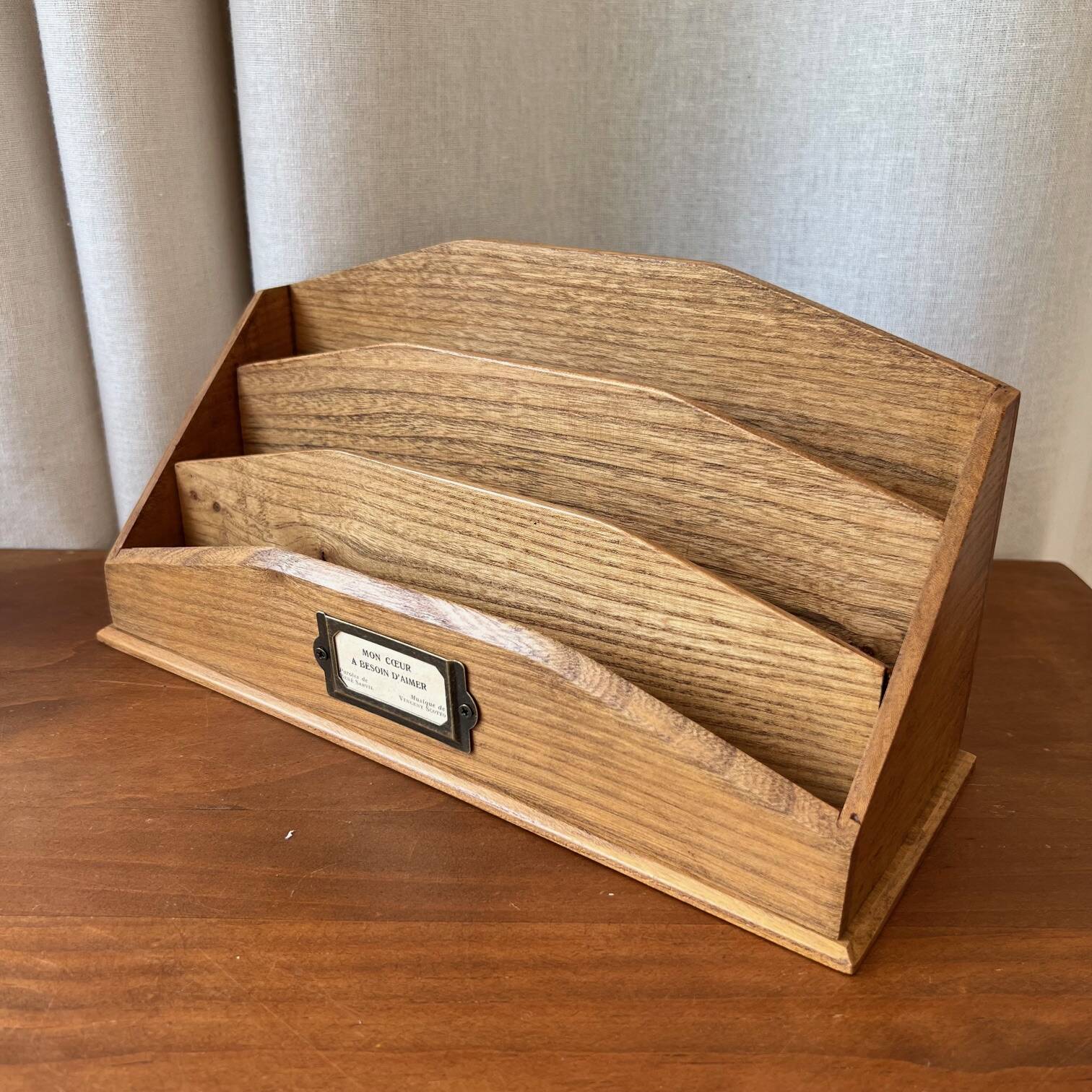 Wooden mail holder “my heart”