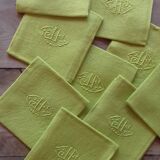 9 serviettes de table damassé lin