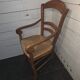 Fauteuil de bureau en hêtre et paille