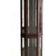 Corner Wine Cabinet with Glass Doors, Peach Blossom Wood Finish