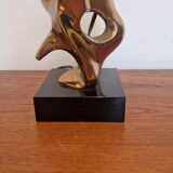 Michel Jaubert, gilt bronze lamp base. 1970s