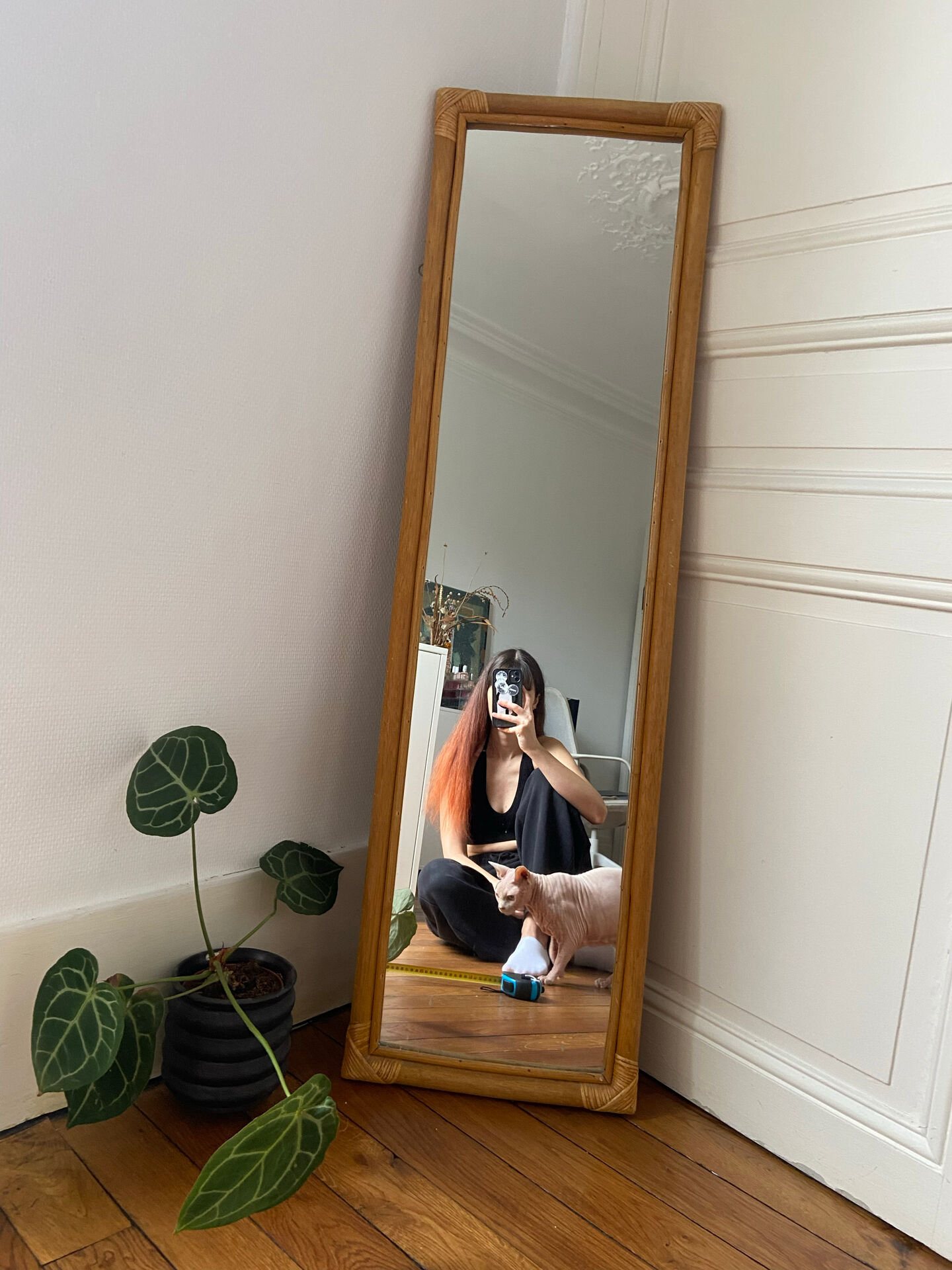 Rattan mirror