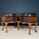 Vintage wooden bedside tables, Italy, 1950s, set of 2