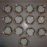 Set of 13 small porcelain snack plates from the 50s