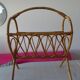Vintage rattan magazine rack, wicker magazine basket home decor