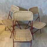 Set of 3 rattan chairs