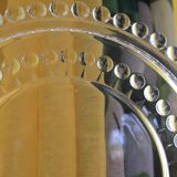 Plateau et cloche en verre