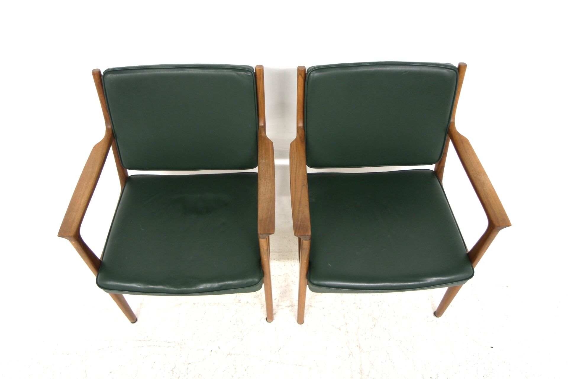 Set of 2 leather armchairs, Karl Erik Ekselius, Sweden, 1960